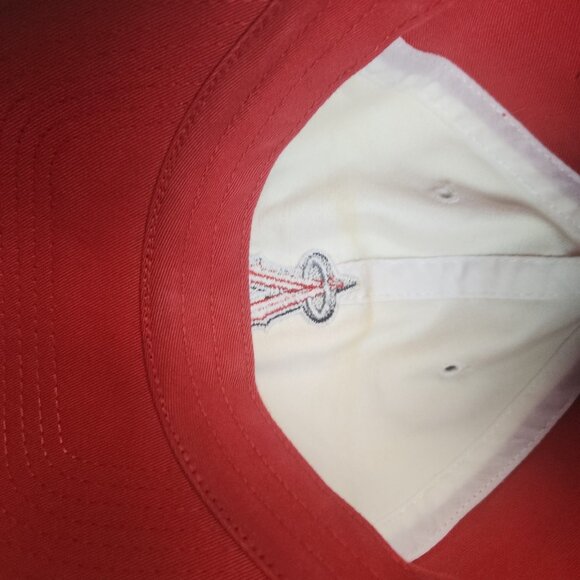 Los Angeles Angels Hat Cap Fitted Red White Large The Franchise MLB Baseball - Picture 7 of 9